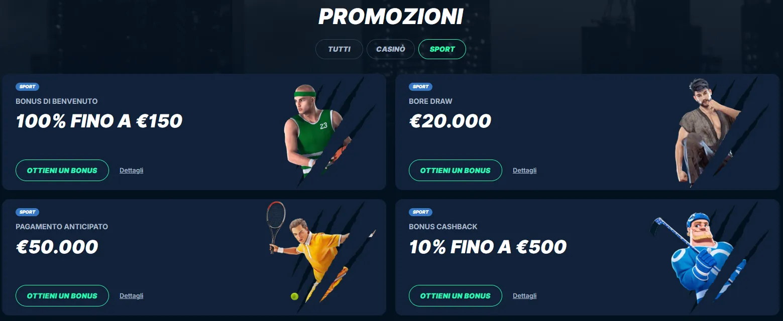 Bonus primo deposito scommesse PlayZilla fino a cento euro