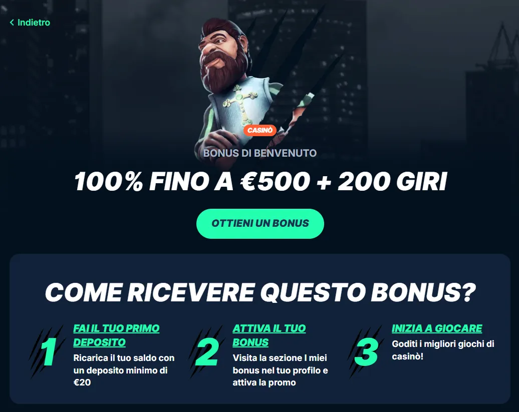 Bonus benvenuto casinò PlayZilla con free spin