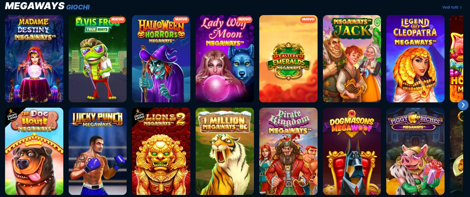 Titoli slot e filtri della lobby PlayZilla