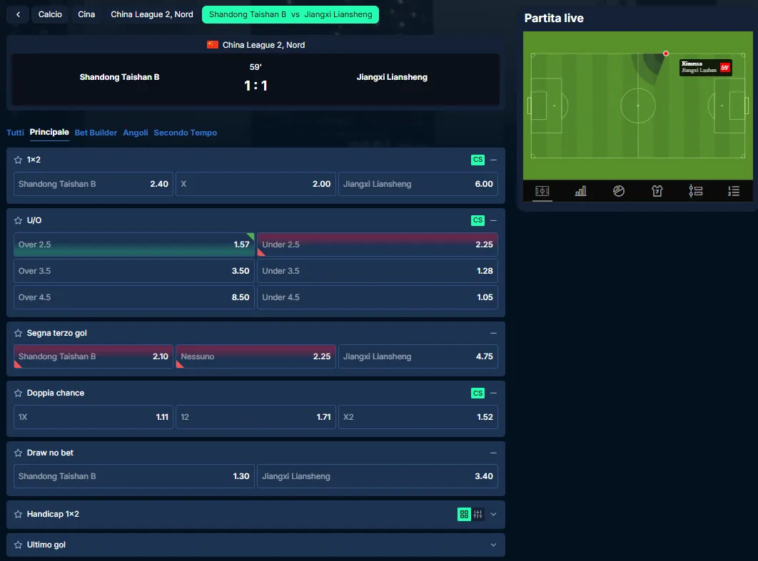 Quote live PlayZilla aggiornate durante gli eventi sportivi